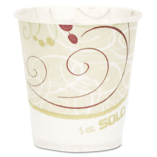 Dart Symphony Design Paper Water Cups, 5 oz, 100/Bag, 30 Bags/Carton