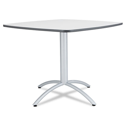 Iceberg CafeWorks Table, Cafe-Height, Square Top, 36w x 36d x 30h, Gray/Silver