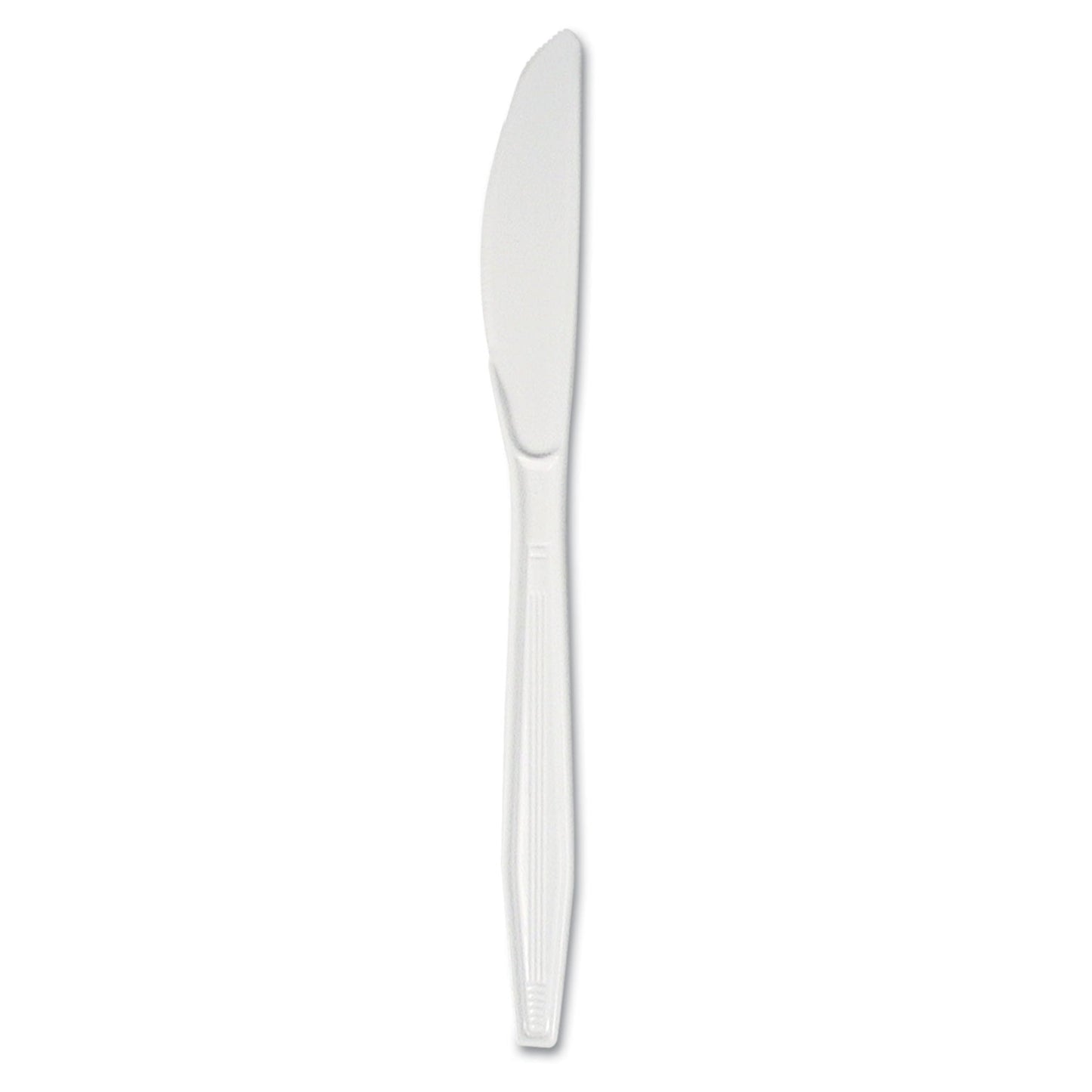 Boardwalk Mediumweight Polystyrene Cutlery, Knife, White, 10 Boxes of 100/Carton