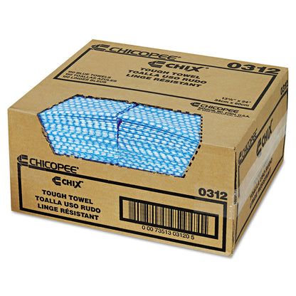 Chix Tough Towels, 13.25 x 24, Blue/White, 150/Carton