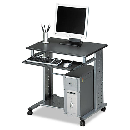 Safco Empire Mobile PC Cart, 29.75" x 23.5" x 29.75", Anthracite/Silver