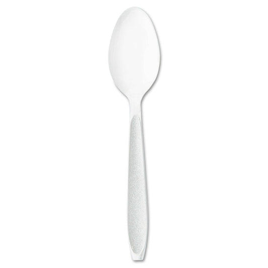 Dart Impress Heavyweight Polystyrene Cutlery, Teaspoon, White, 1000/Carton
