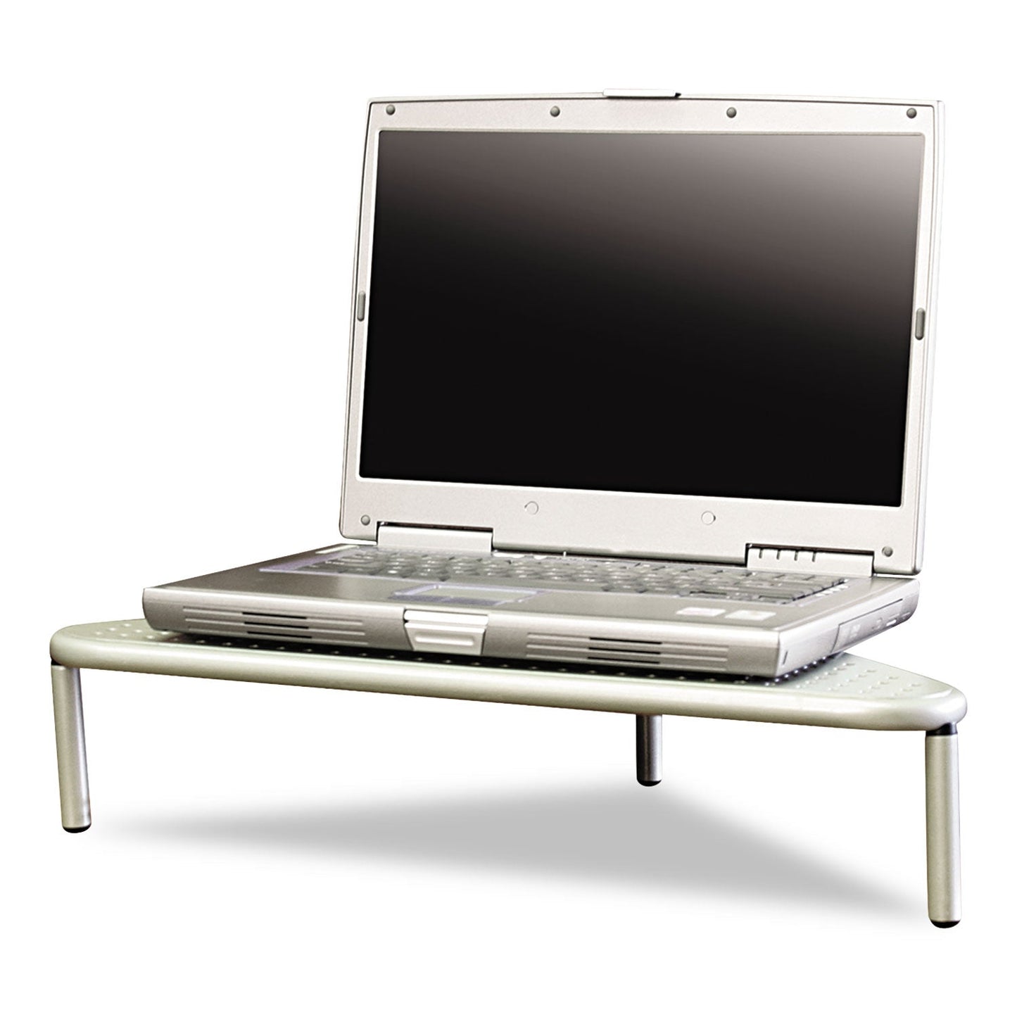 Allsop Metal Art Corner Stand, 20" x 11.5" x 5", Pewter, Supports 40 lbs