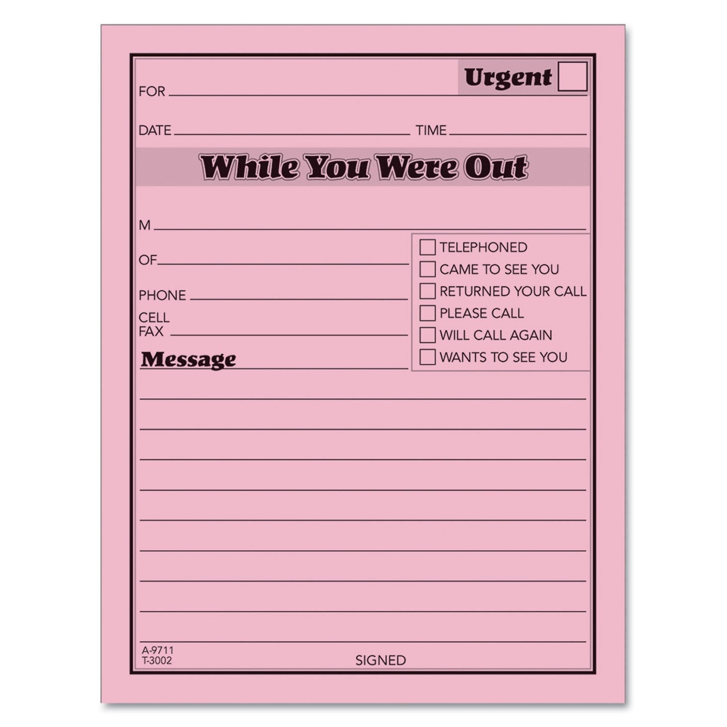 TOPS While You Were Out, One-Sided, 4.25 x 5.5, 1/Page, 50 Forms/Pad, Dozen