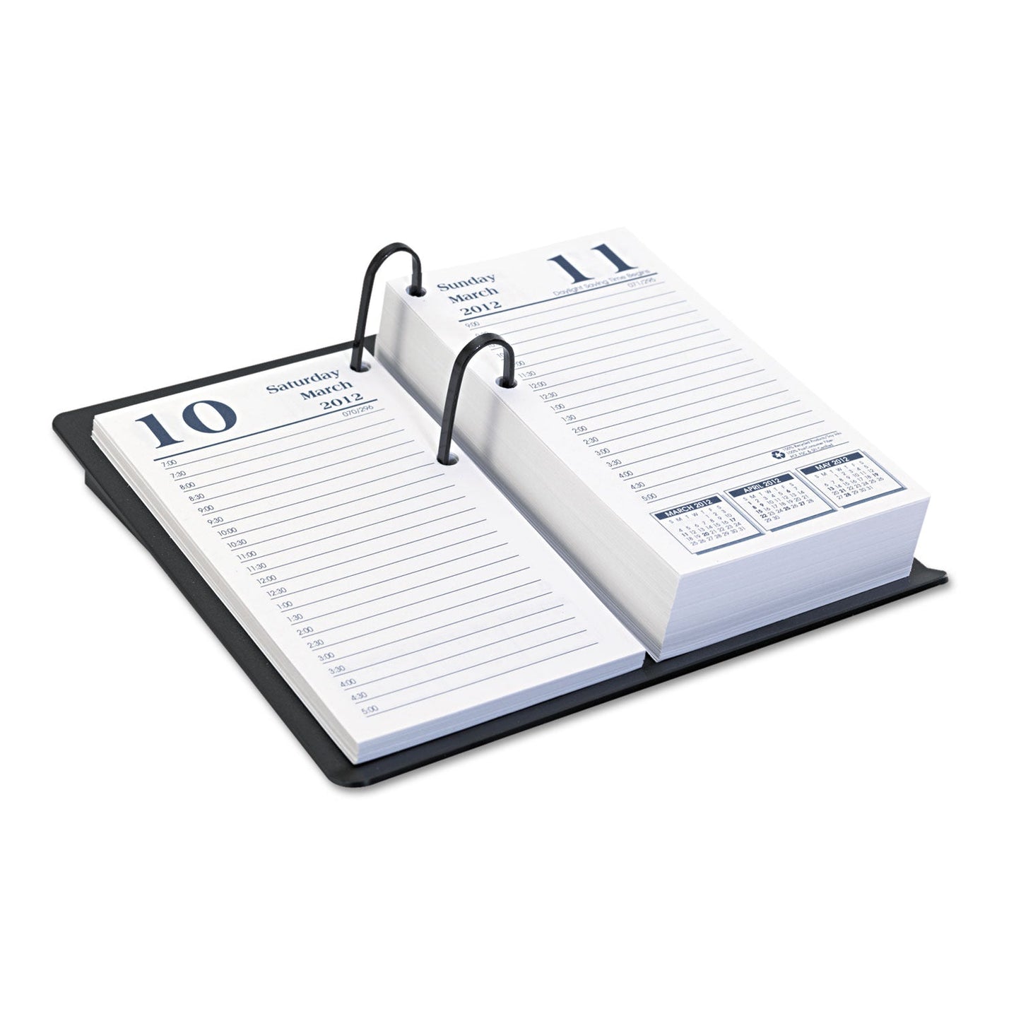 Universal Recycled Plastic #17 Calendar Holder, 3.5 x 6.5, Black