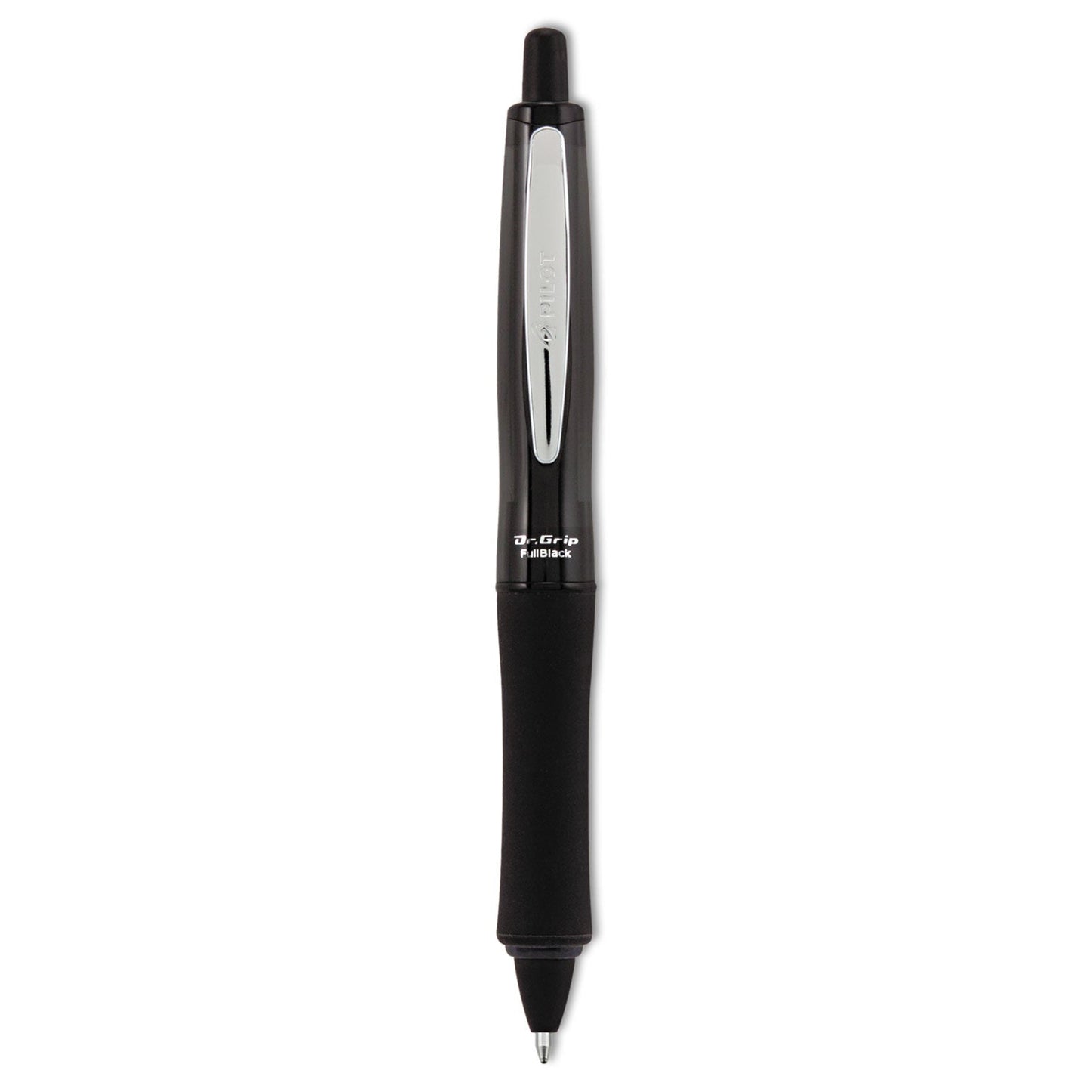 Pilot Dr. Grip FullBlack Advanced Ink Ballpoint Pen, Retractable, Medium 1 mm, Black Ink, Black Barrel
