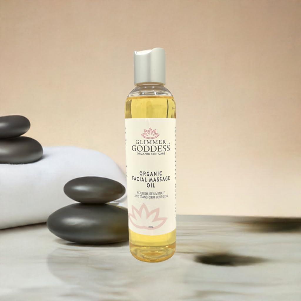 Organic Facial Massage Oil for Organic Skincare Enthusiasts   Vegan Body Lubricant Unscented Liquid Nourishing Body Lubricant