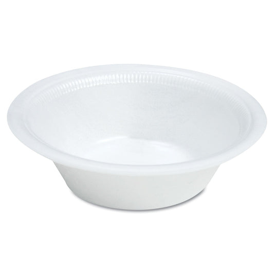 Dart Quiet Classic Laminated Foam Dinnerware, Bowl, 12 oz, White, 125/Pack