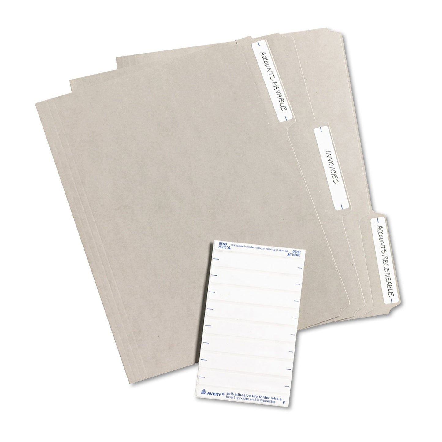 Avery Printable 4" x 6" - Permanent File Folder Labels, 0.69 x 3.44, White, 7/Sheet, 36 Sheets/Pack, (5202)