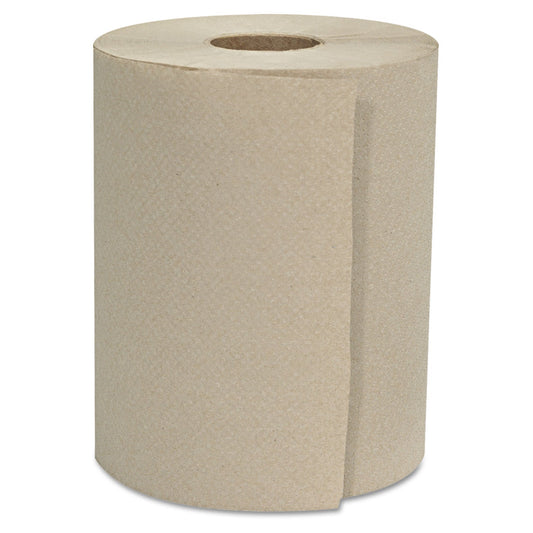 GEN Hardwound Roll Towels, 1-Ply, 8" x 800 ft, Natural, 6 Rolls/Carton