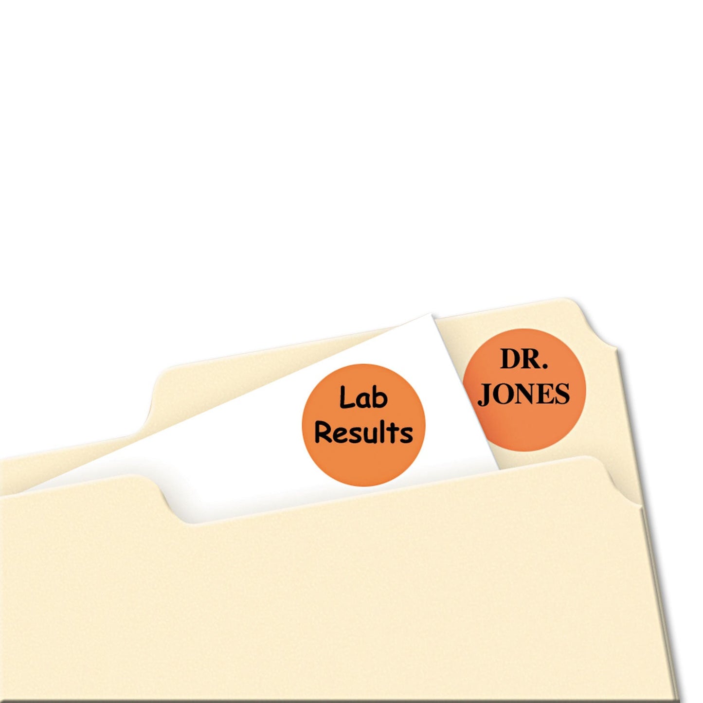 Avery Printable Self-Adhesive Removable Color-Coding Labels, 0.75" dia, Orange, 24/Sheet, 42 Sheets/Pack, (5465)