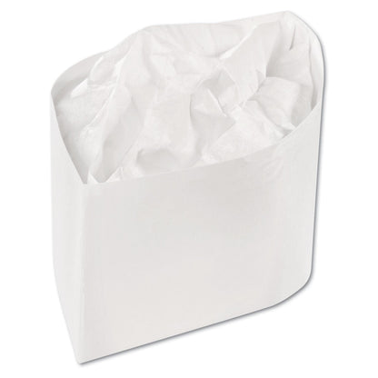 AmerCareRoyal Classy Cap, Crepe Paper, Adjustable, One Size Fits All, White, 100 Caps/Pack, 10 Packs/Carton