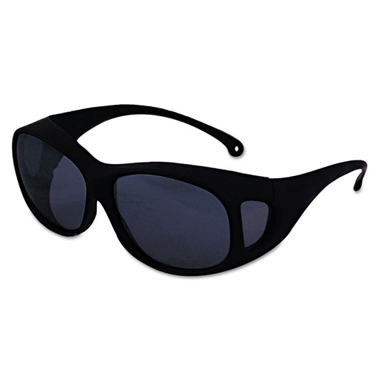 KleenGuard V50 OTG Safety Eyewear, Black Frame, Smoke Mirror Anti-Fog Lens