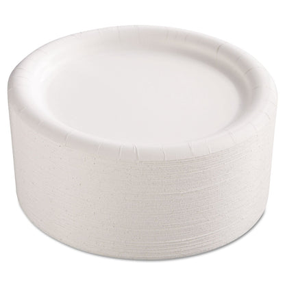AJM Packaging Corporation Premium Coated Paper Plates, 9" dia, White, 125/Pack, 4 Packs/Carton