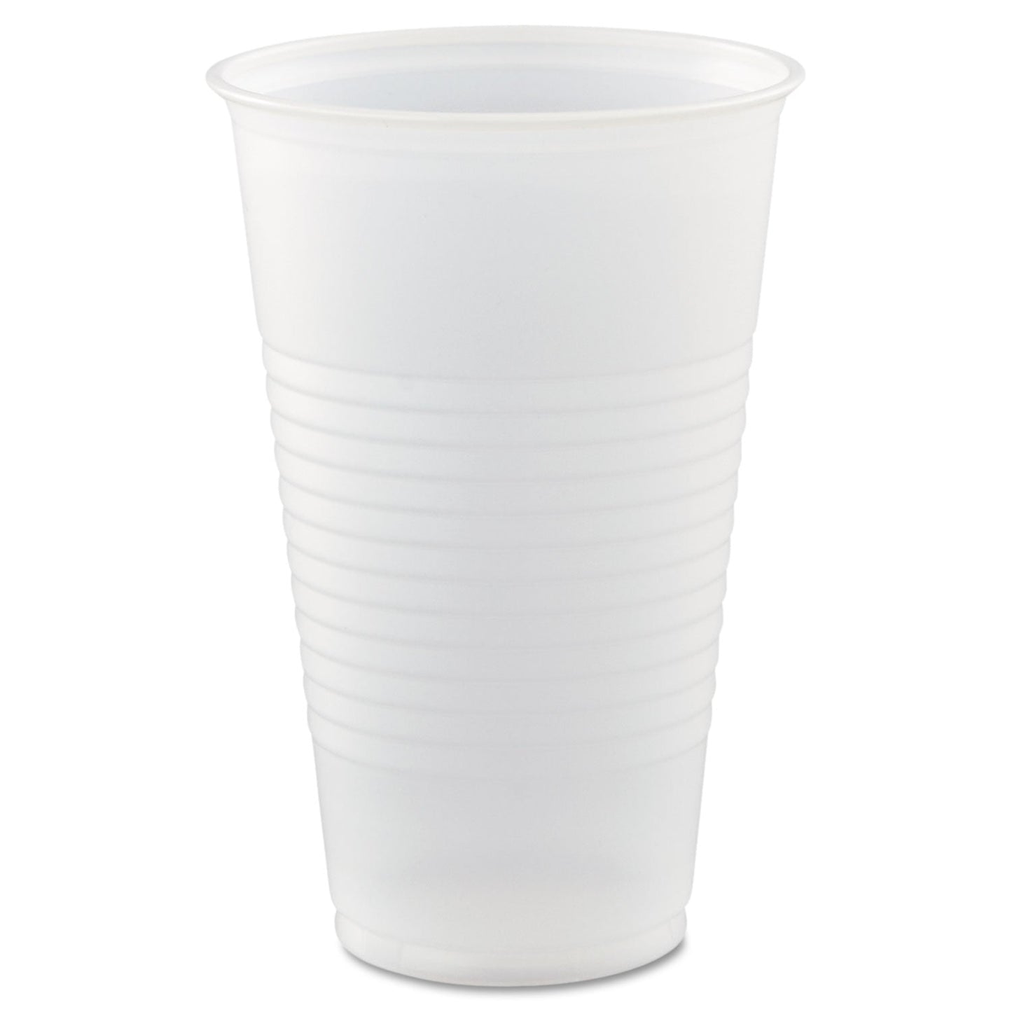 Dart High-Impact Polystyrene Cold Cups, 16 oz, Translucent, 50 Cups/Sleeve, 20 Sleeves/Carton