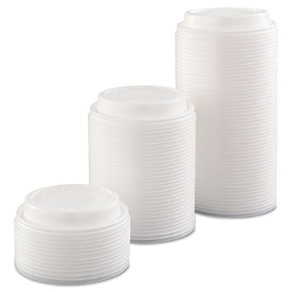 Dart Cappuccino Dome Sipper Lids, Fits 12 oz to 24 oz Cups, White, 1,000/Carton