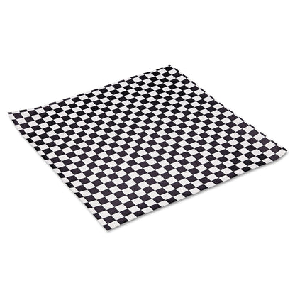 Bagcraft Grease-Resistant Paper Wraps and Liners, 12 x 12, Black Check, 1,000/Box, 5 Boxes/Carton