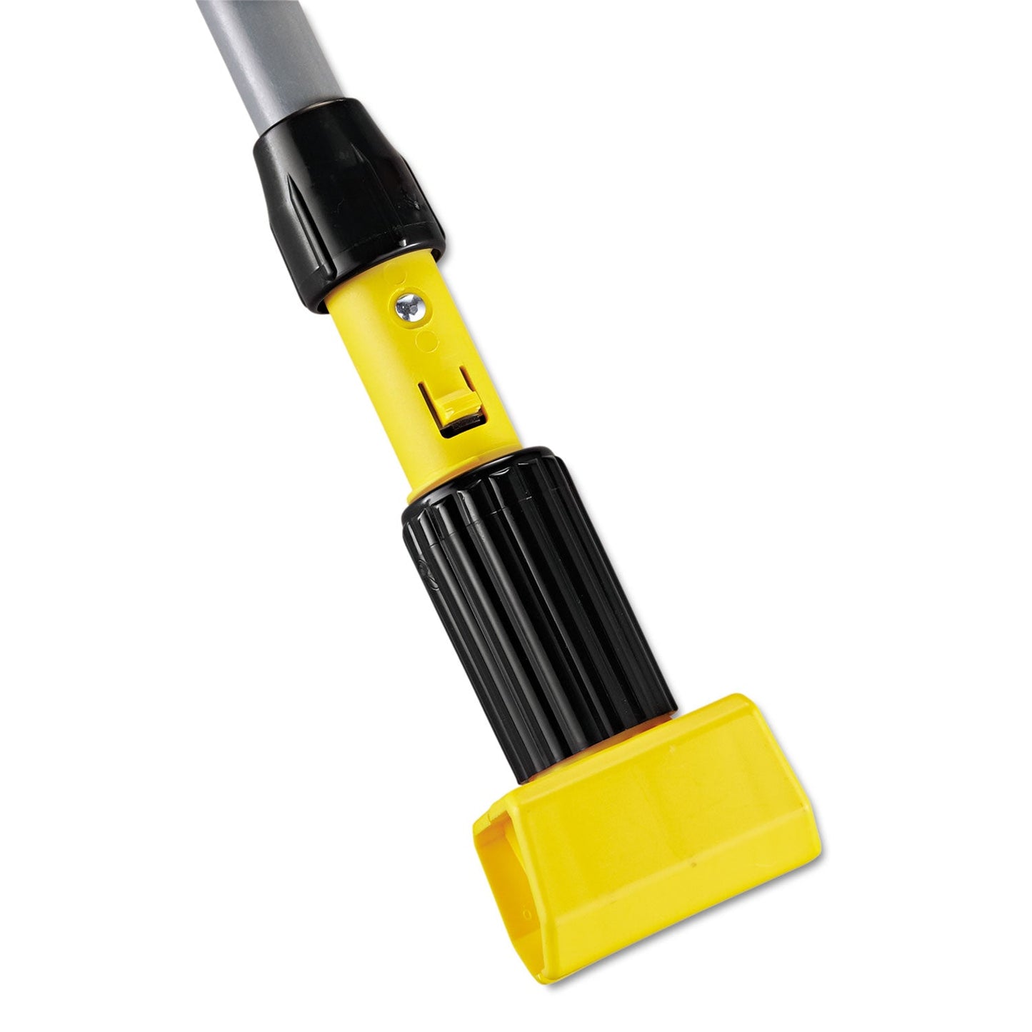 Rubbermaid Gripper Vinyl-Covered Aluminum Mop Handle, 1.13" dia x 60", Gray/Yellow