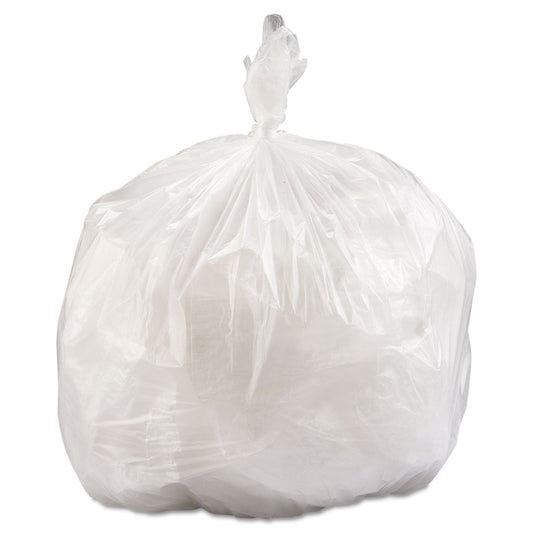 Inteplast Group High-Density Commercial Can Liners Value Pack, 33 gal, 14 microns, 33" x 39", Clear, 250/Carton