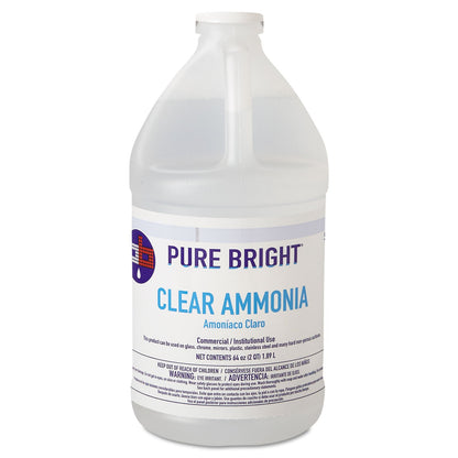Pure Bright Clear Ammonia, 64 oz Bottle, 8/Carton