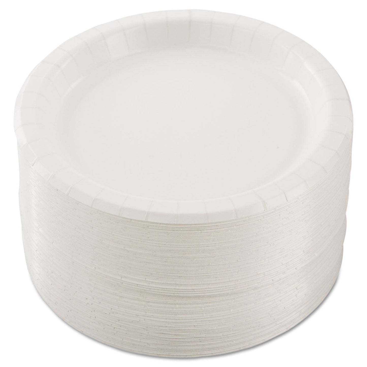 Dart Bare Eco-Forward Clay-Coated Paper Dinnerware, Plate, 8.5" dia, White, 125/Pack, 4 Packs/Carton