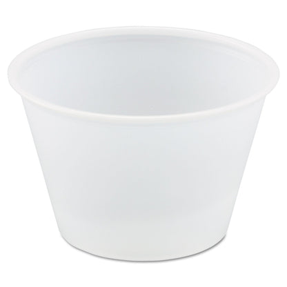 Dart Polystyrene Portion Cups, 4 oz, Translucent, 250/Bag, 10 Bags/Carton