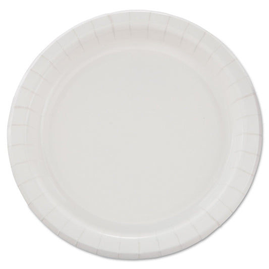 Dart Bare Eco-Forward Clay-Coated Paper Dinnerware, Plate, 8.5" dia, White, 125/Pack, 4 Packs/Carton