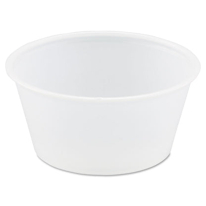 Dart Polystyrene Portion Cups, 3.25 oz, Translucent, 250/Bag, 10 Bags/Carton