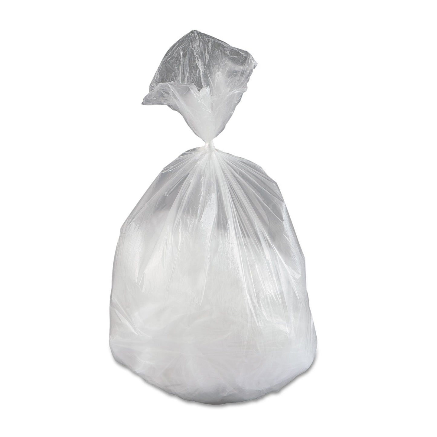 Inteplast Group High-Density Commercial Can Liners Value Pack, 60 gal, 12 microns, 38" x 58", Clear, 200/Carton