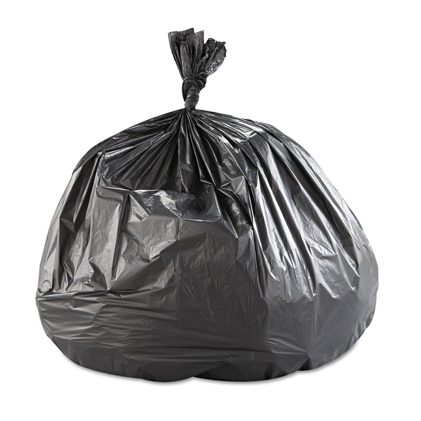 Inteplast Group High-Density Interleaved Commercial Can Liners, 60 gal, 16 microns, 43" x 48", Black, 200/Carton