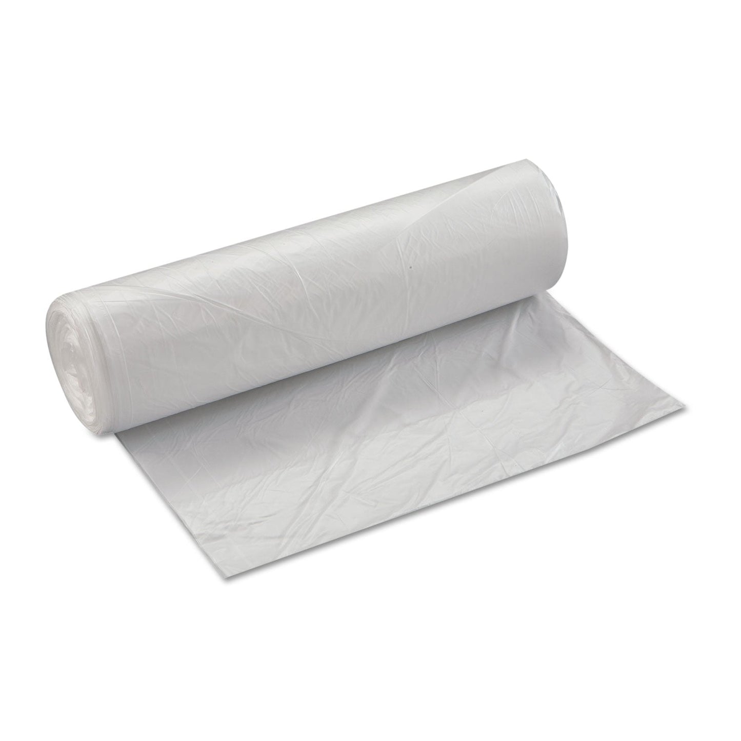 Inteplast Group High-Density Interleaved Commercial Can Liners, 45 gal, 14 microns, 40" x 48", Clear, 250/Carton