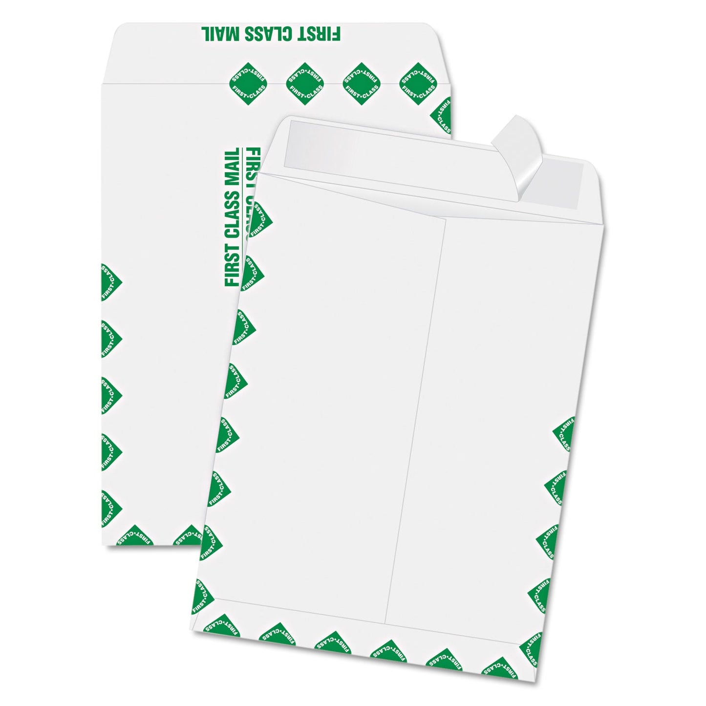 Quality Park Redi-Strip Catalog Envelope, First Class, #10 1/2, Cheese Blade Flap, Redi-Strip Adhesive Closure, 9 x 12, White, 100/Box