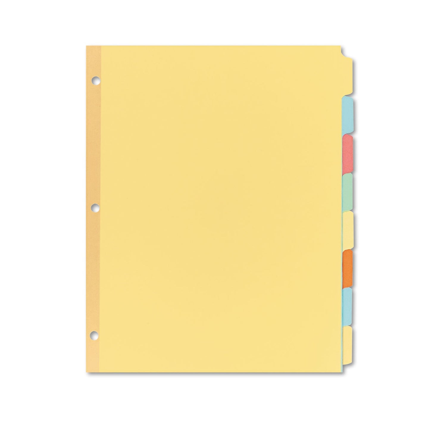 Avery Write and Erase Plain-Tab Paper Dividers, 8-Tab, 11 x 8.5, Multicolor, 24 Sets