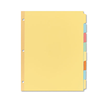 Avery Write and Erase Plain-Tab Paper Dividers, 8-Tab, 11 x 8.5, Multicolor, 24 Sets