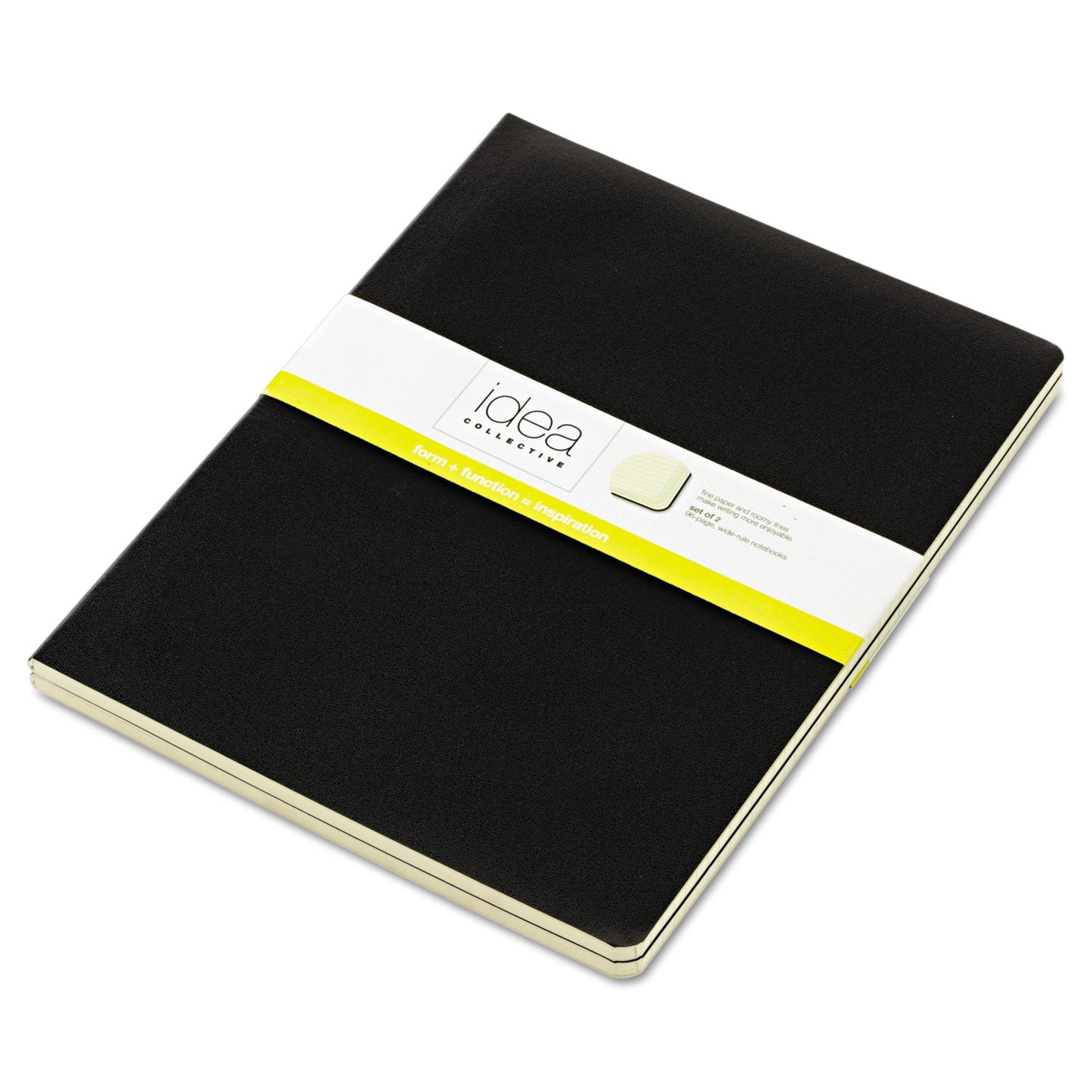 TOPS Idea Collective Journal, Soft Cover, 1 Subject, Wide/Legal Rule, Black Cover, 10 x 7.5, 48 Sheets, 2/Pack