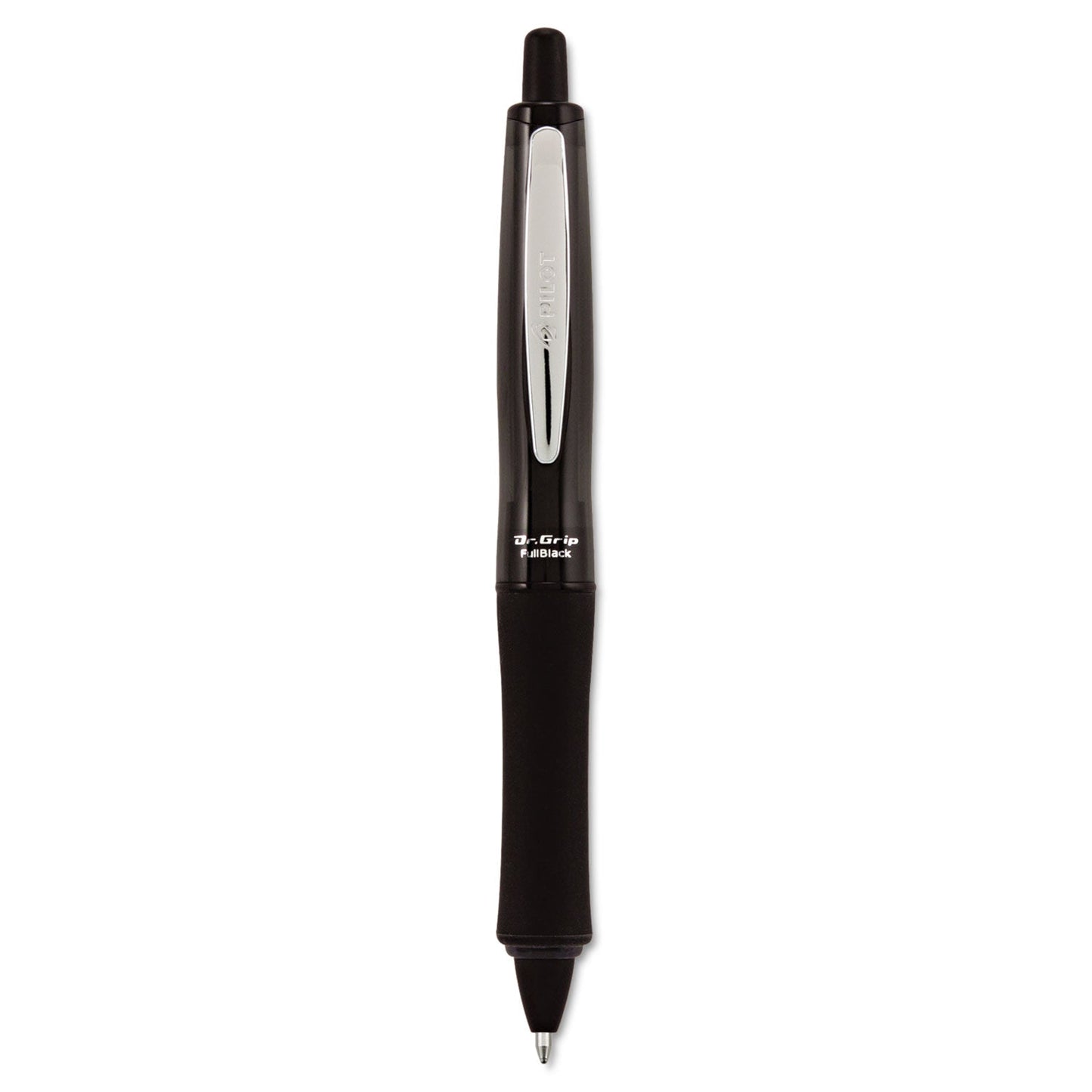 Pilot Dr. Grip FullBlack Advanced Ink Ballpoint Pen, Retractable, Medium 1 mm, Black Ink, Black Barrel