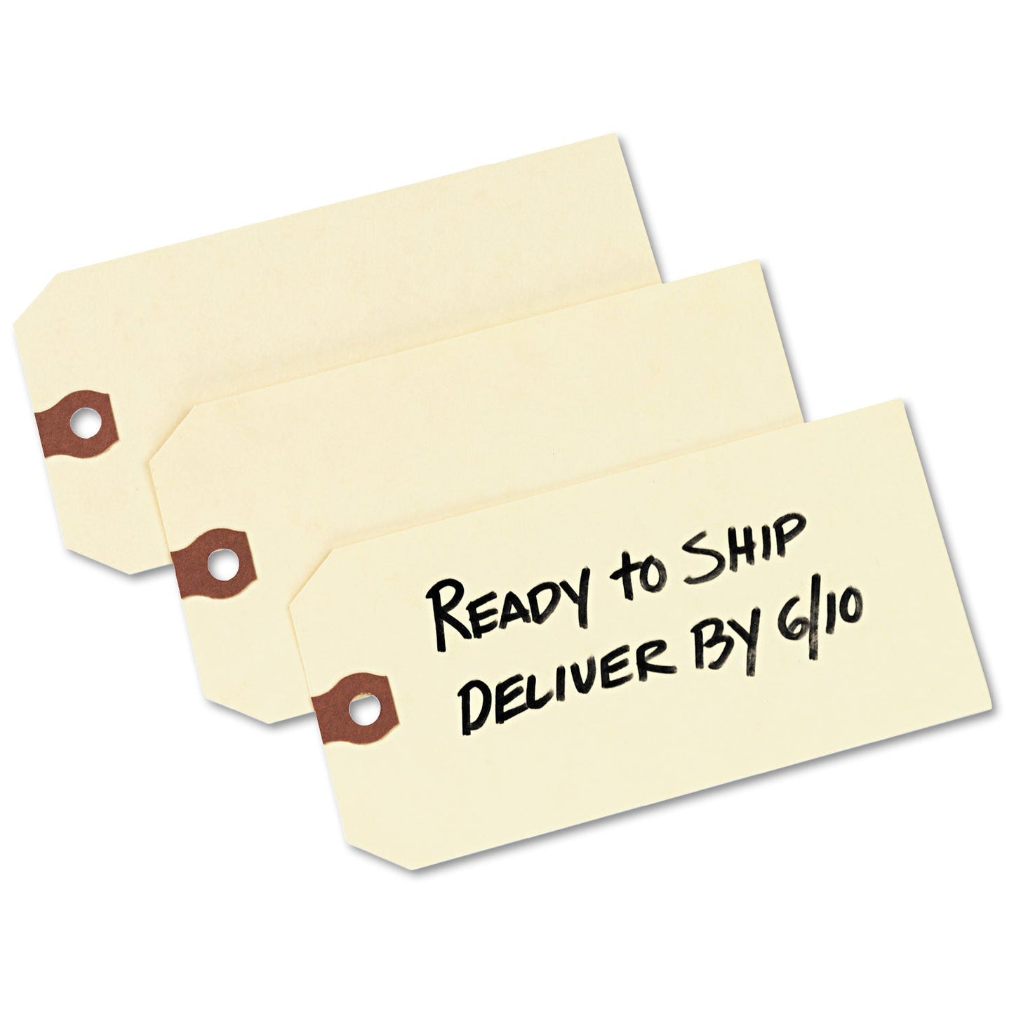 Avery Unstrung Shipping Tags, 11.5 pt Stock, 5.25 x 2.63, Manila, 1,000/Box