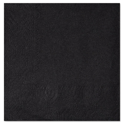 Hoffmaster Beverage Napkins, 2-Ply, 9 1/2 x 9 1/2, Black, 1000/Carton