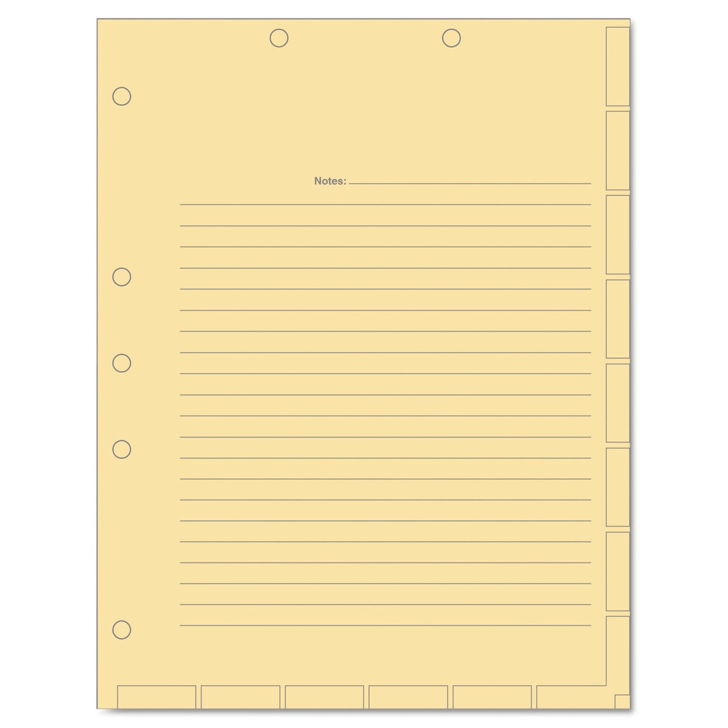 Tabbies Medical Chart Index Divider Sheets, Untabbed, 11 x 8.5, Manila, 400/Box