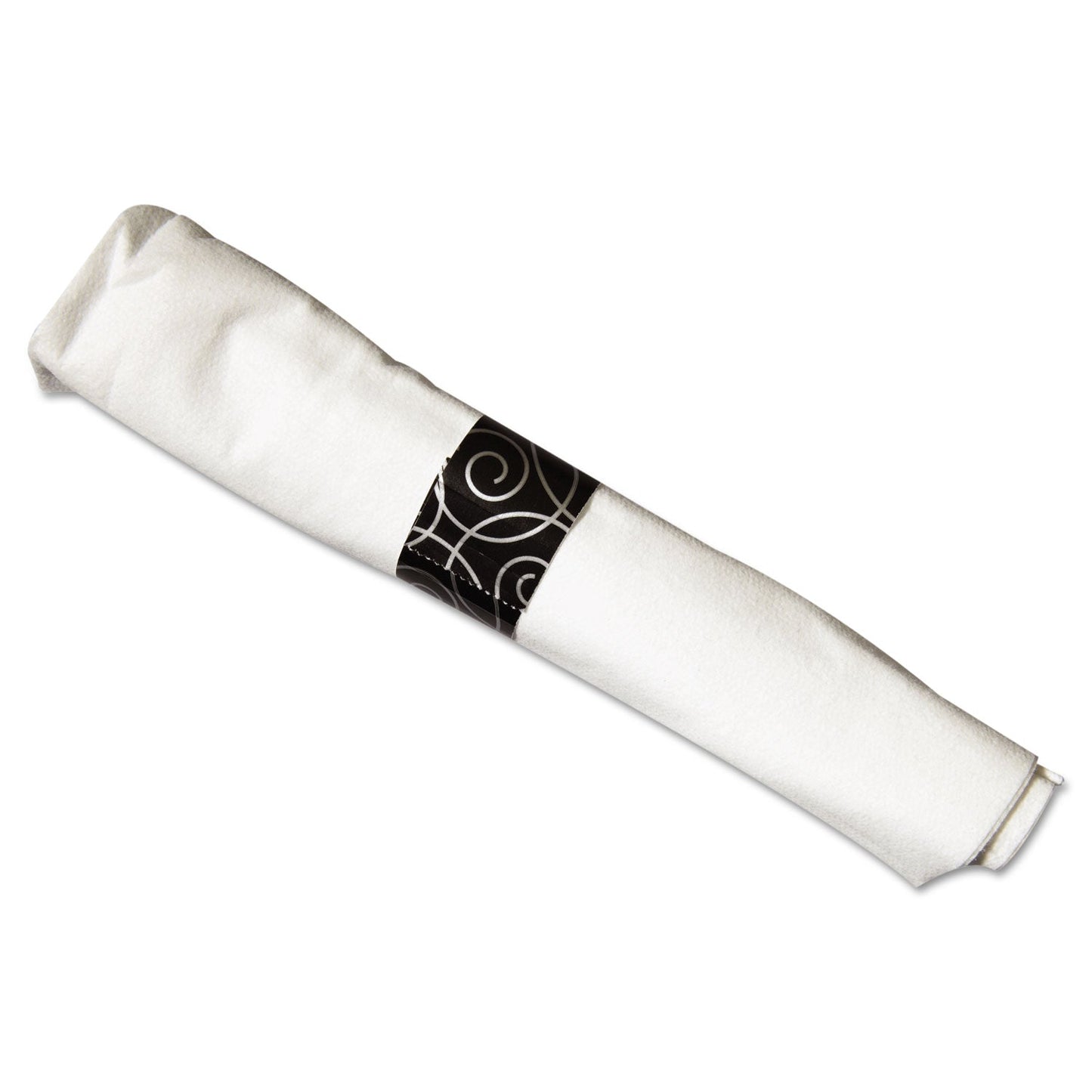 Hoffmaster CaterWrap Heavyweight Cutlery Combo, Fork/Spoon/Knife/Napkin, Black, 100/Carton