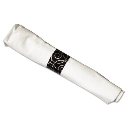 Hoffmaster CaterWrap Heavyweight Cutlery Combo, Fork/Spoon/Knife/Napkin, Black, 100/Carton