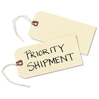 Avery Strung Shipping Tags, 11.5 pt Stock, 6.25 x 3.13, Manila, 1,000/Box
