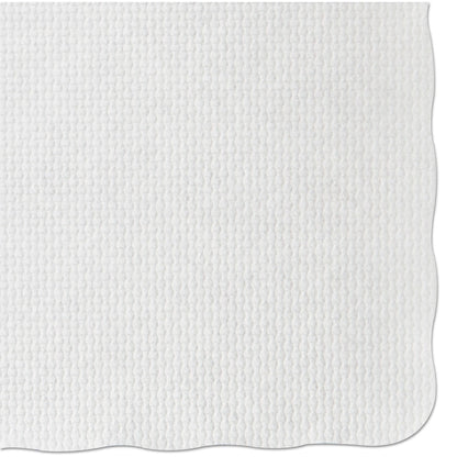 Hoffmaster Knurl Embossed Scalloped Edge Placemats, 9.5 x 13.5, White, 1,000/Carton