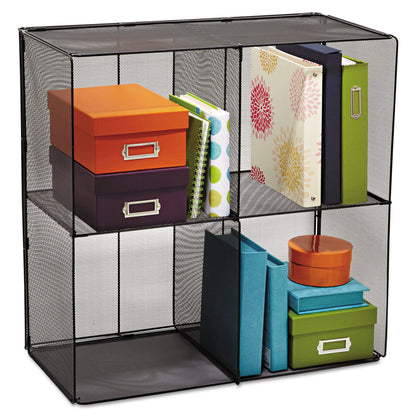 Safco Onyx Mesh Cube, 28.5w x 14.5d x 28.5h, Black