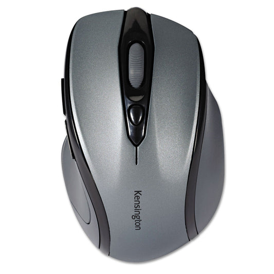 Kensington Pro Fit Mid-Size Wireless Mouse, 2.4 GHz Frequency/30 ft Wireless Range, Right Hand Use, Gray