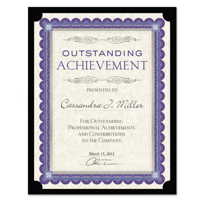Southworth Certificate Holder, Black, 105lb Linen Stock, 12 x 9.5, 10/Pack