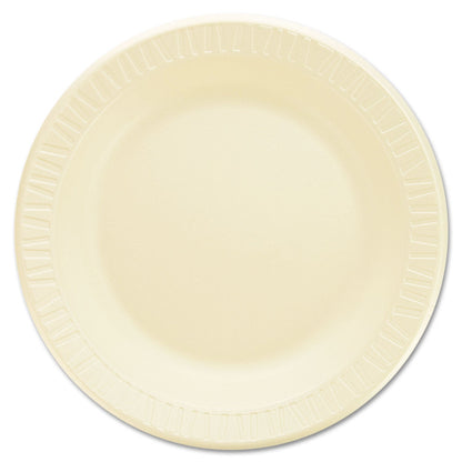 Dart Laminated Foam Dinnerware, Plates, 10.25" dia, Honey, 125/Pack, 4 Packs/Carton