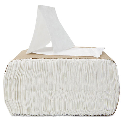 Boardwalk Low-Fold Dispenser Napkins, 1-Ply, 7 x 12, White, 400/Pack, 20 Packs//Carton
