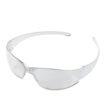 MCR Checkmate Wraparound Safety Glasses, CLR Polycarbonate Frame, Coated Clear Lens, 12/Box
