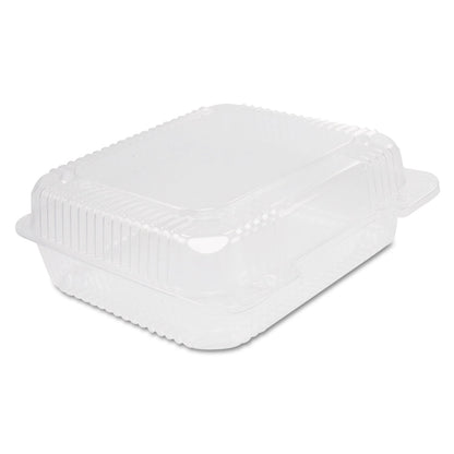 Dart StayLock Clear Hinged Lid Containers, 7.8 x 8.3 x 3, Clear, Plastic, 125/Bag, 2 Bags/Carton